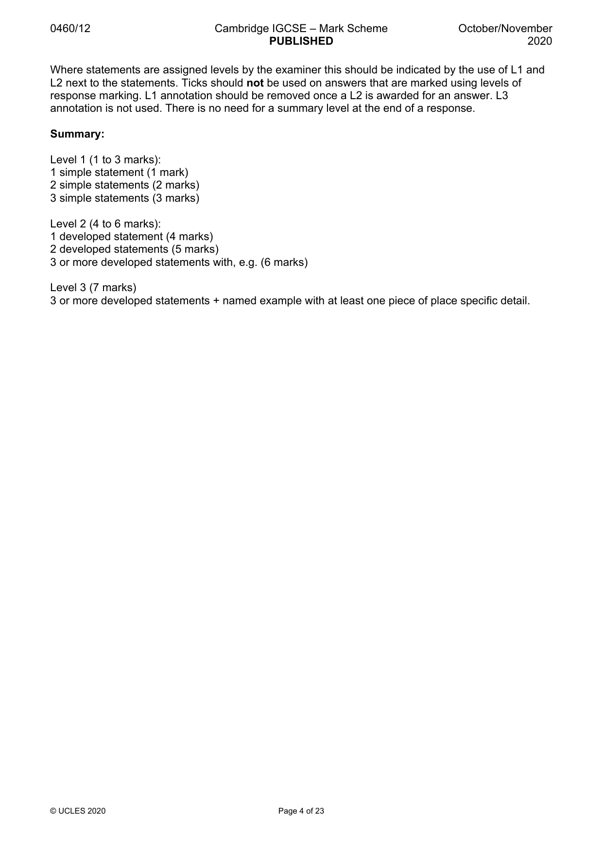 Mark scheme, page 4 of 23