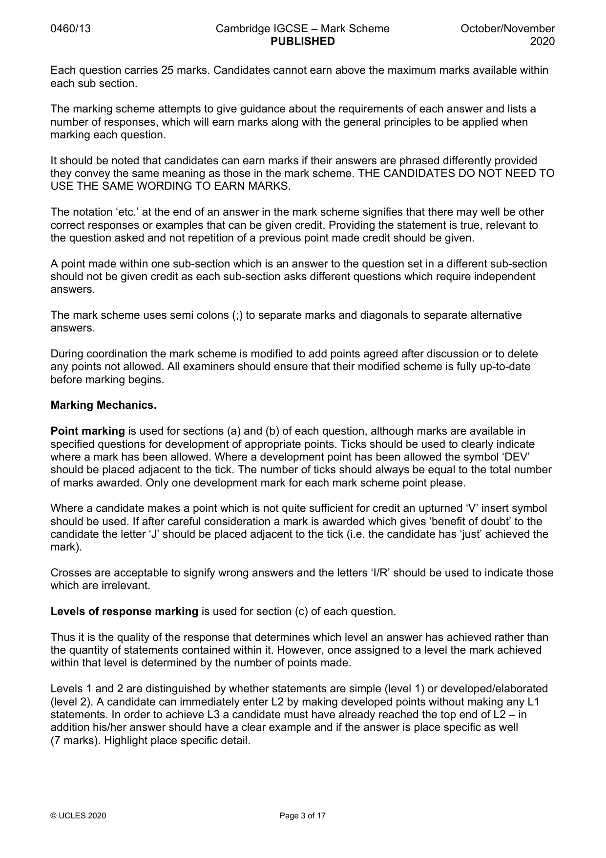 Mark scheme, page 3 of 17