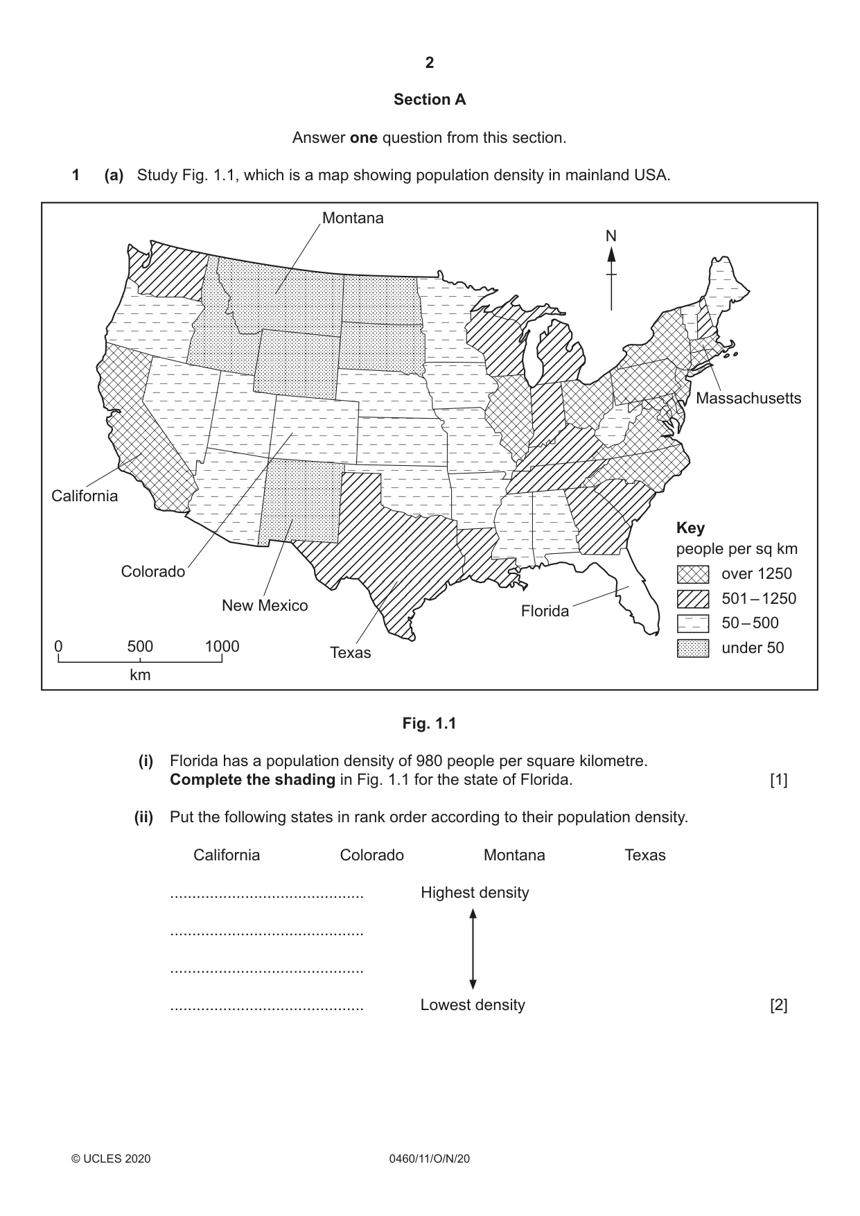 Cambridge IGCSE Geography 0460 2020 Oct/Nov Paper 1 · Variant 1 question paper, page 2 of 32