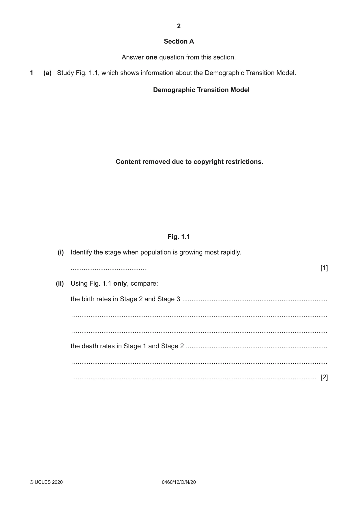 Cambridge IGCSE Geography 0460 2020 Oct/Nov Paper 1 · Variant 2 question paper, page 2 of 32