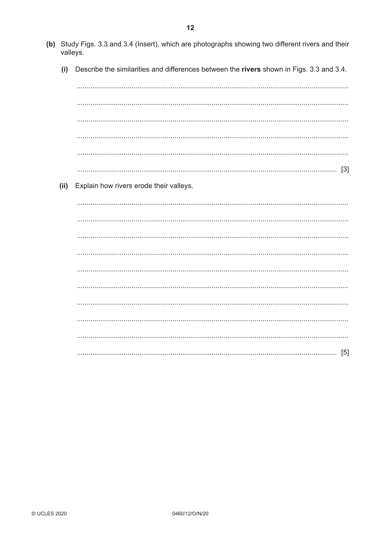 Cambridge IGCSE Geography 0460 2020 Oct/Nov Paper 1 · Variant 2 question paper, page 12 of 32