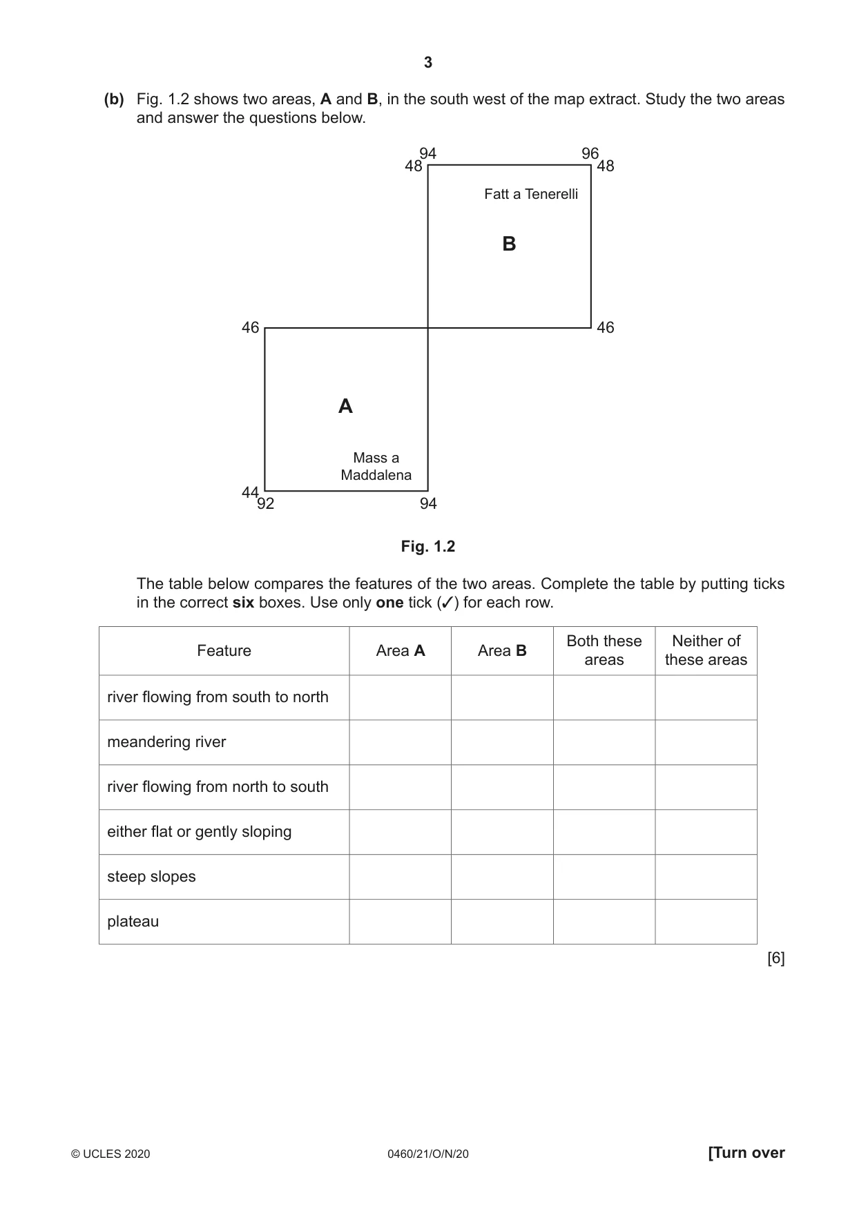 Cambridge IGCSE Geography 0460 2020 Oct/Nov Paper 2 · Variant 1 question paper, page 3 of 20