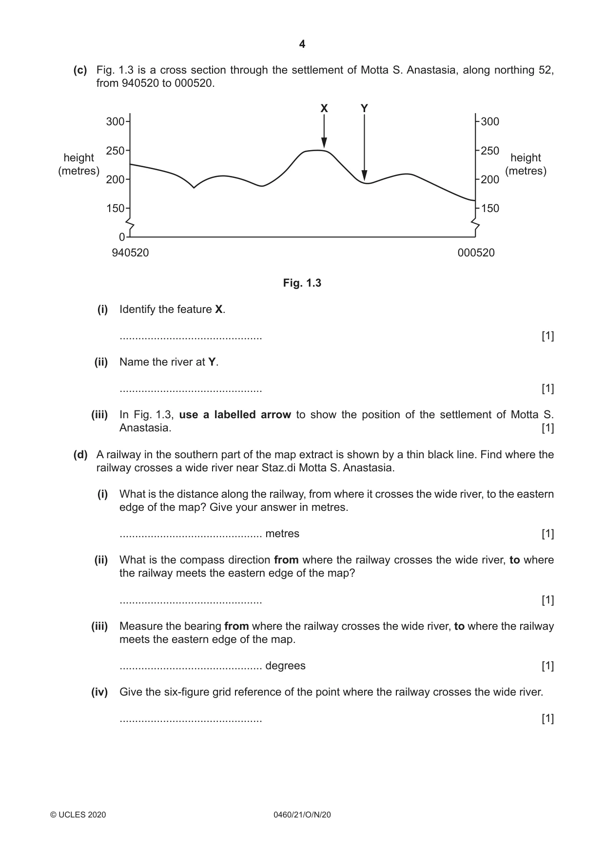 Cambridge IGCSE Geography 0460 2020 Oct/Nov Paper 2 · Variant 1 question paper, page 4 of 20