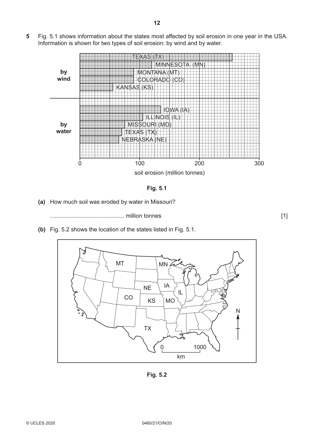 Cambridge IGCSE Geography 0460 2020 Oct/Nov Paper 2 · Variant 1 question paper, page 12 of 20