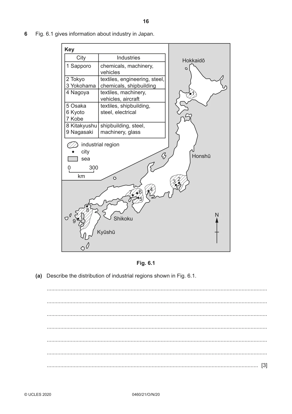 Cambridge IGCSE Geography 0460 2020 Oct/Nov Paper 2 · Variant 1 question paper, page 16 of 20