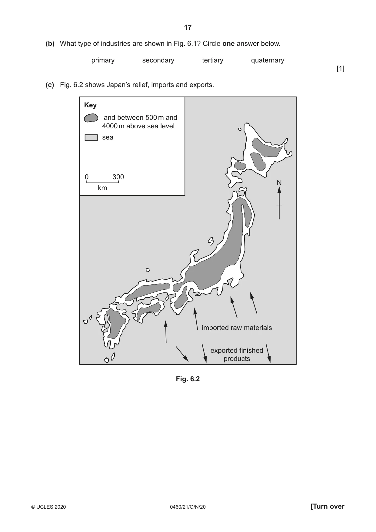 Cambridge IGCSE Geography 0460 2020 Oct/Nov Paper 2 · Variant 1 question paper, page 17 of 20