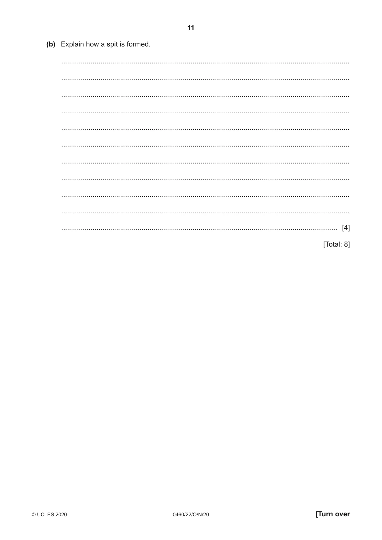 Cambridge IGCSE Geography 0460 2020 Oct/Nov Paper 2 · Variant 2 question paper, page 11 of 20