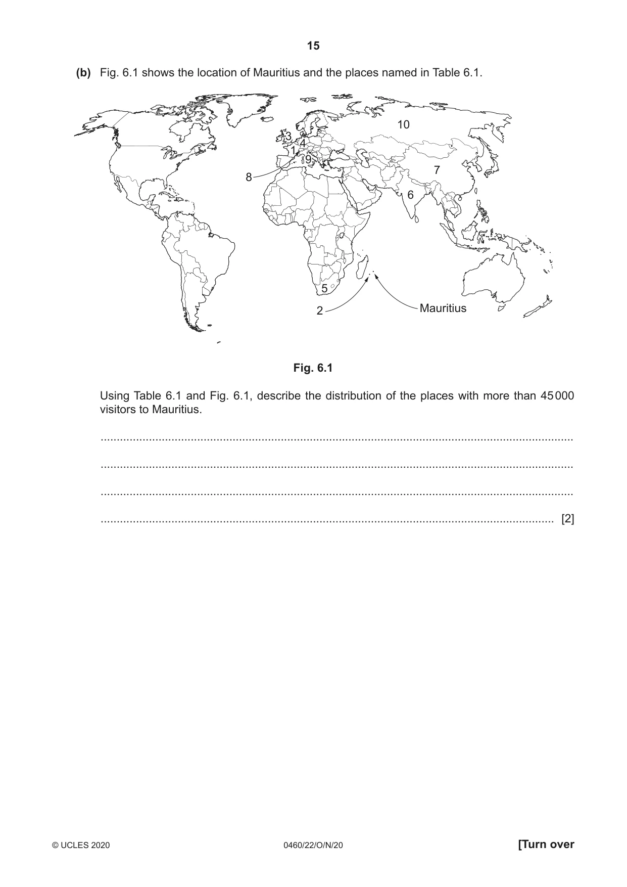 Cambridge IGCSE Geography 0460 2020 Oct/Nov Paper 2 · Variant 2 question paper, page 15 of 20