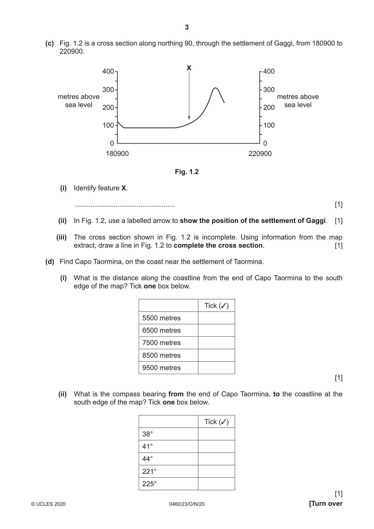 Cambridge IGCSE Geography 0460 2020 Oct/Nov Paper 2 · Variant 3 question paper, page 3 of 20