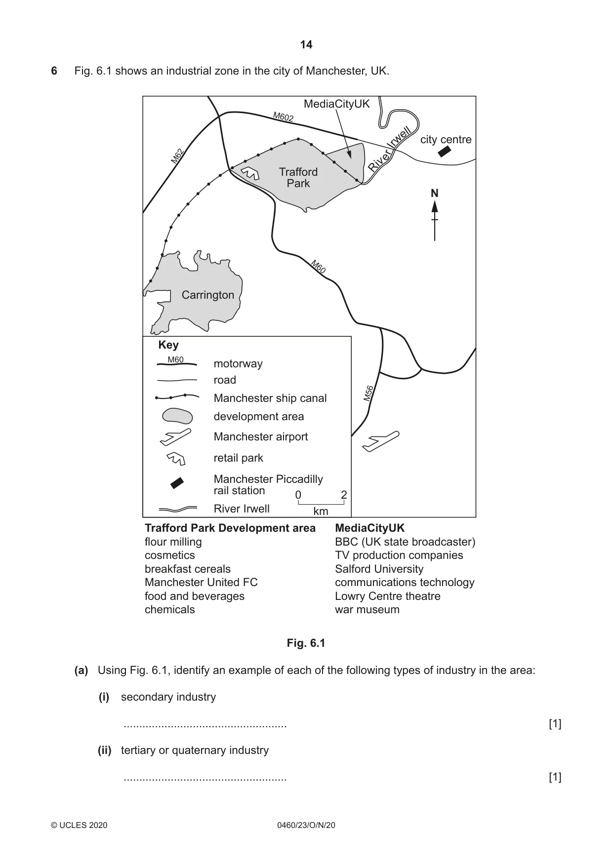 Cambridge IGCSE Geography 0460 2020 Oct/Nov Paper 2 · Variant 3 question paper, page 14 of 20
