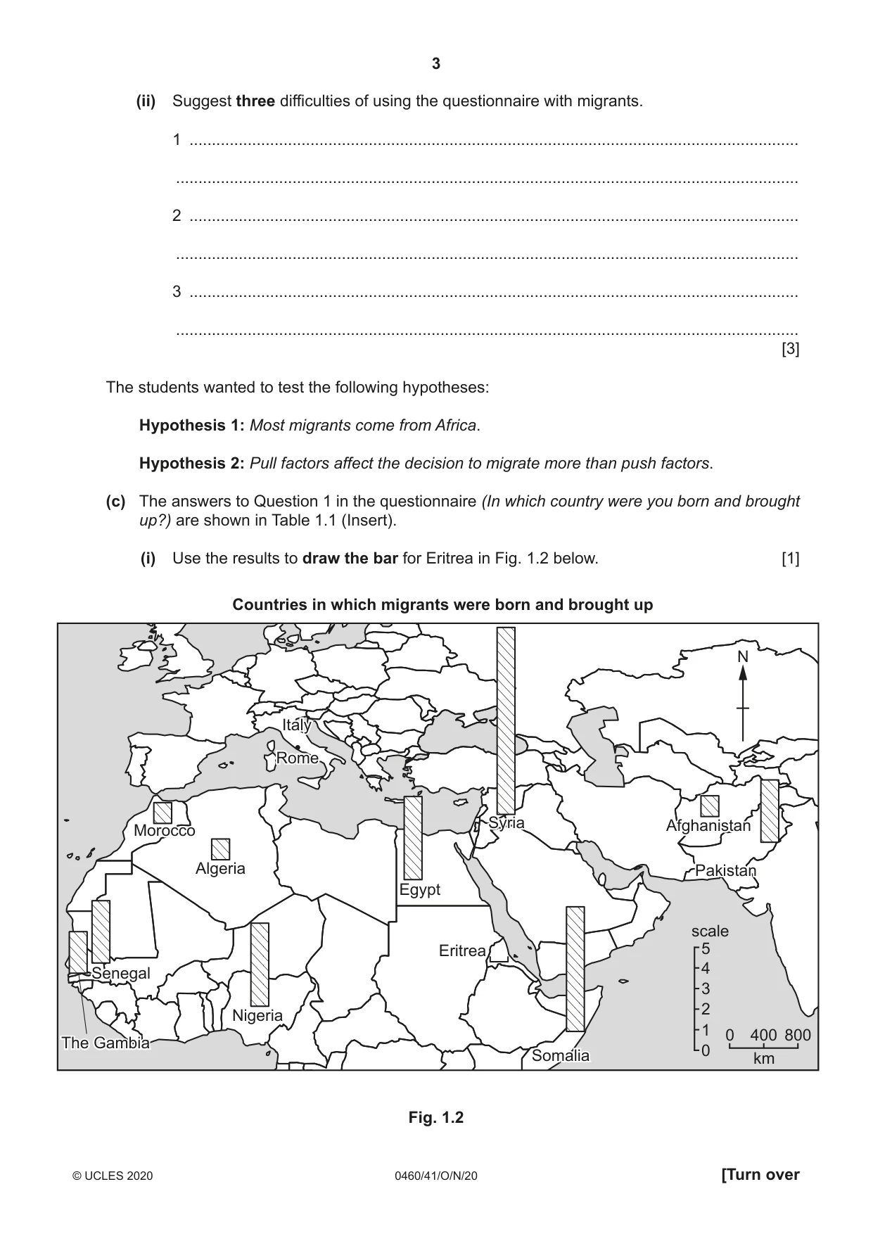 Cambridge IGCSE Geography 0460 2020 Oct/Nov Paper 4 · Variant 1 question paper, page 3 of 16