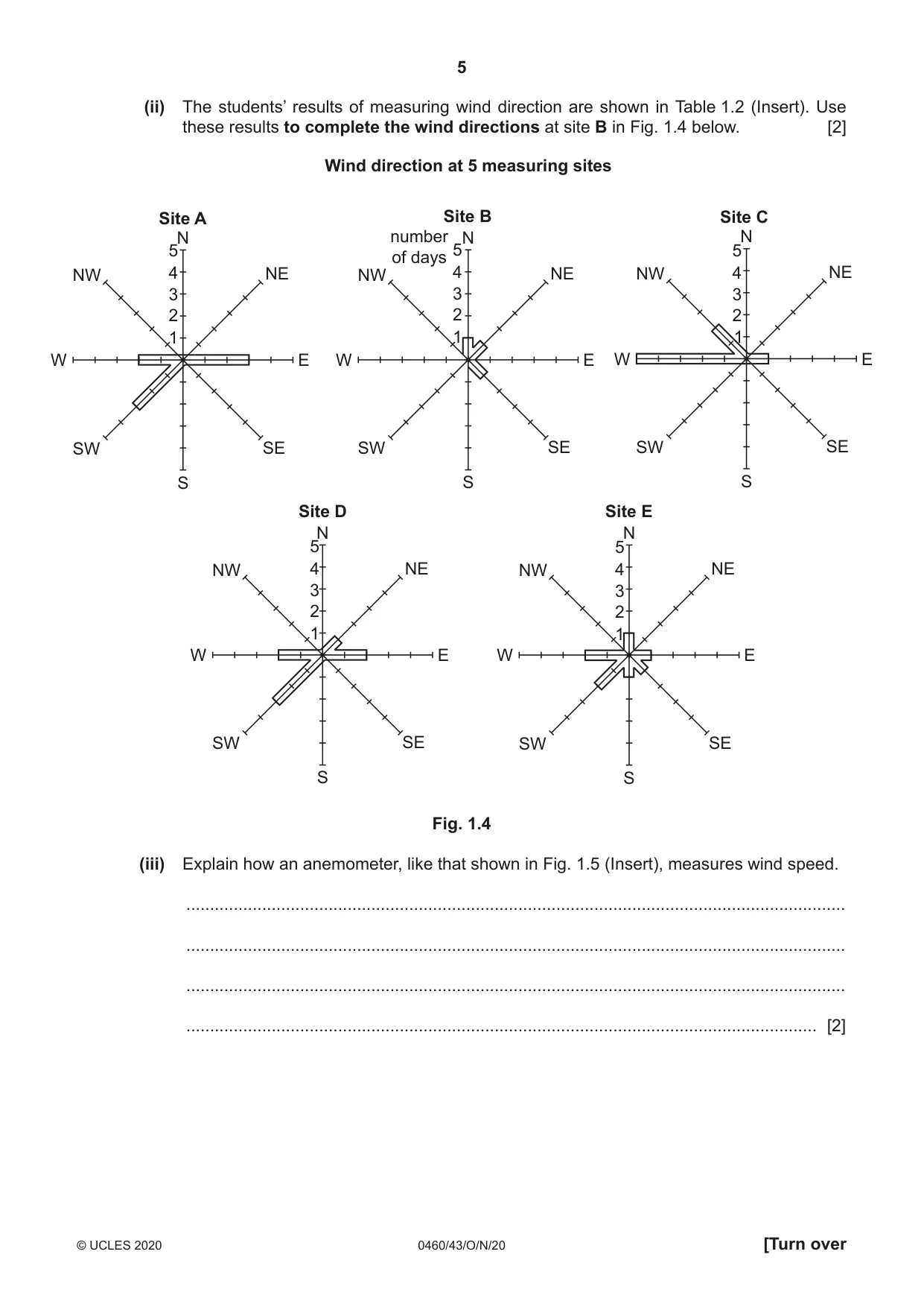 Cambridge IGCSE Geography 0460 2020 Oct/Nov Paper 4 · Variant 3 question paper, page 5 of 20