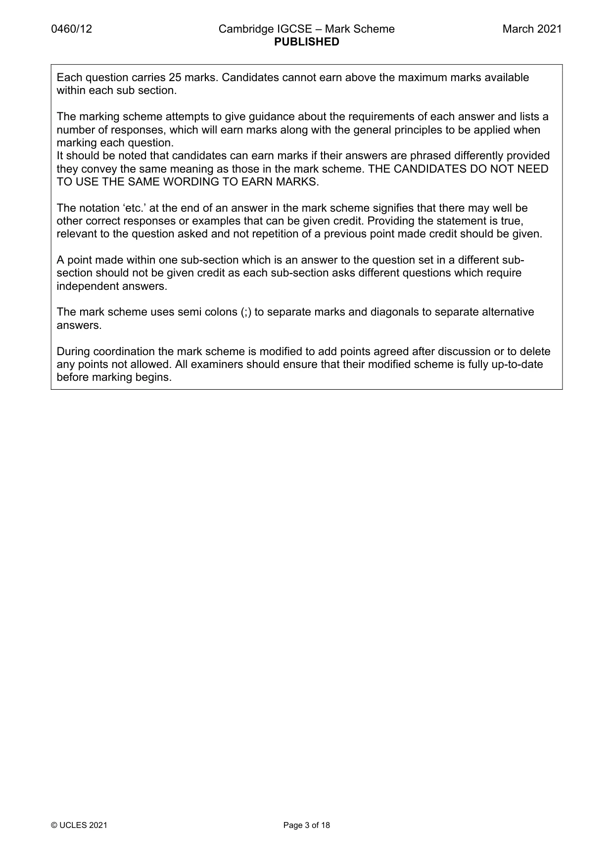 Mark scheme, page 3 of 18