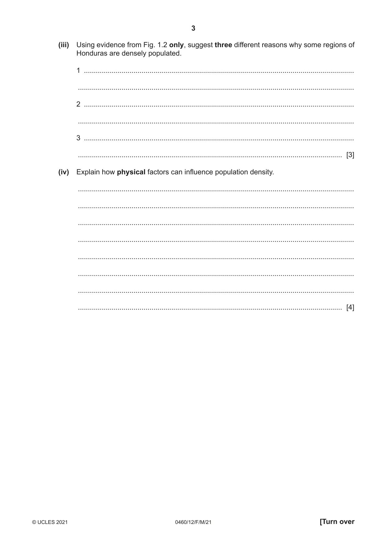 Cambridge IGCSE Geography 0460 2021 Feb/March Paper 1 · Variant 2 question paper, page 3 of 32
