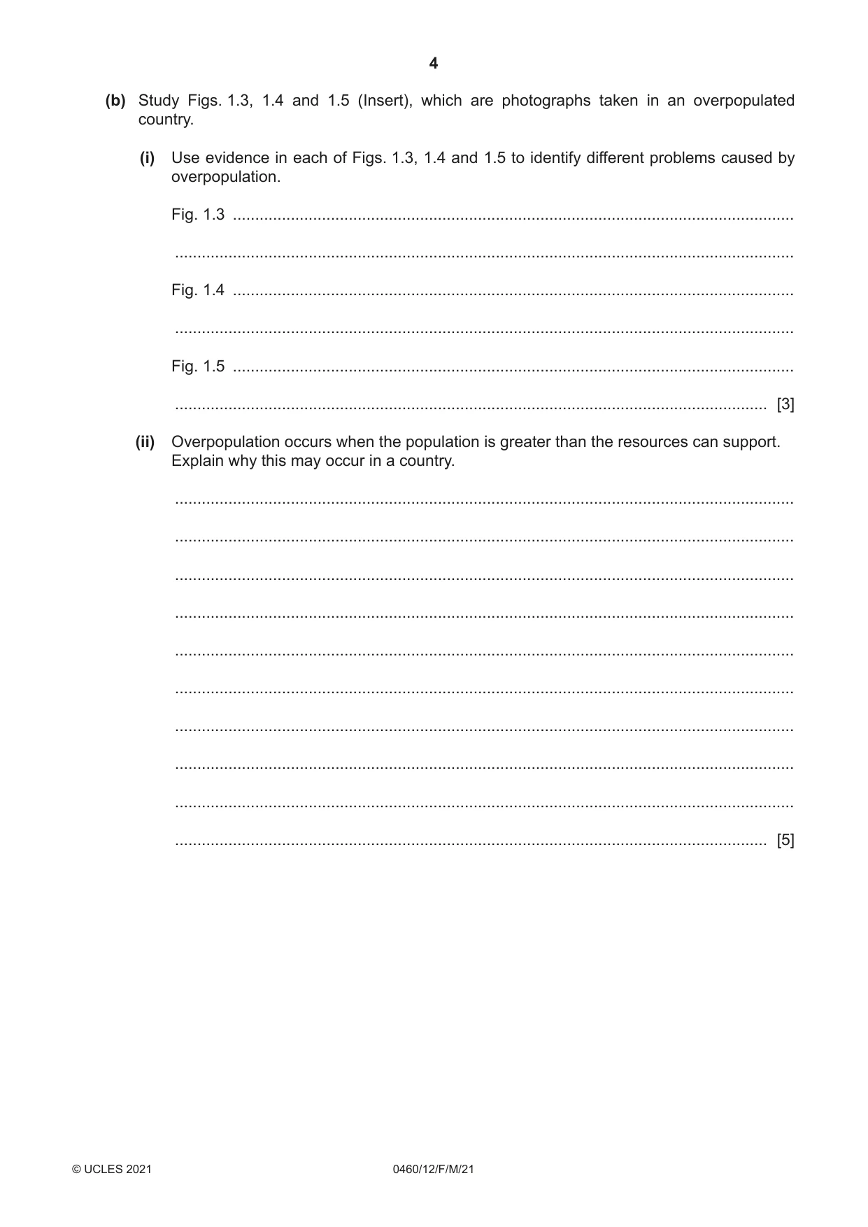 Cambridge IGCSE Geography 0460 2021 Feb/March Paper 1 · Variant 2 question paper, page 4 of 32