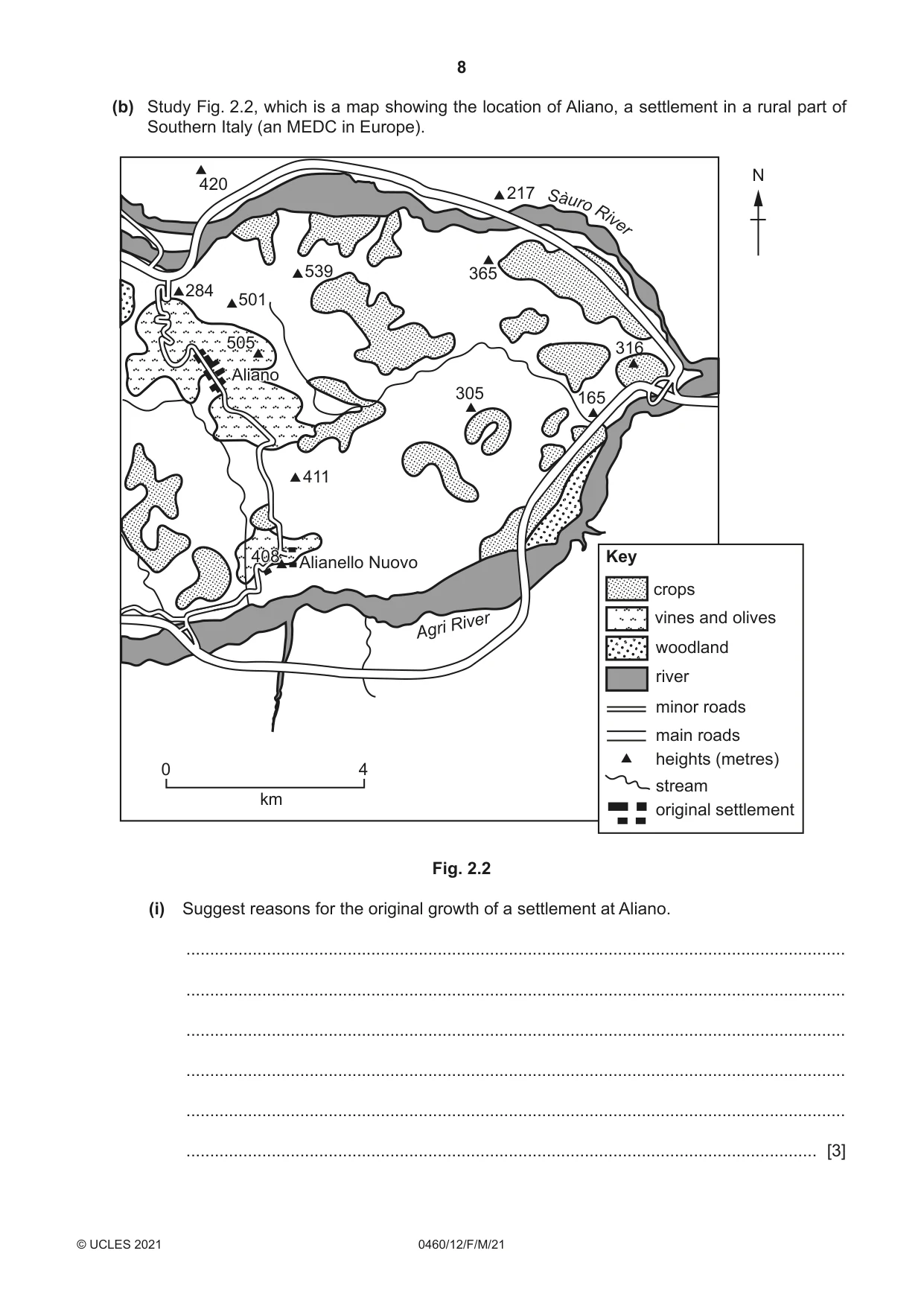 Cambridge IGCSE Geography 0460 2021 Feb/March Paper 1 · Variant 2 question paper, page 8 of 32