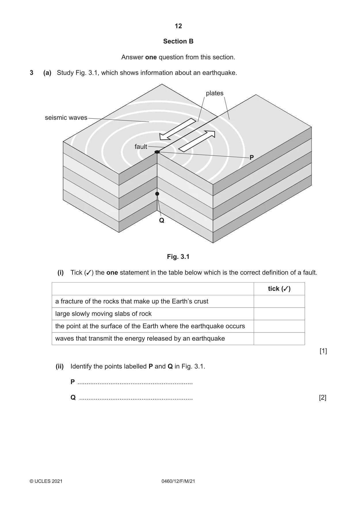 Cambridge IGCSE Geography 0460 2021 Feb/March Paper 1 · Variant 2 question paper, page 12 of 32