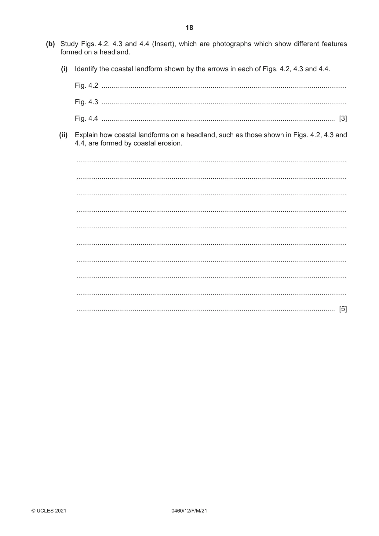 Cambridge IGCSE Geography 0460 2021 Feb/March Paper 1 · Variant 2 question paper, page 18 of 32