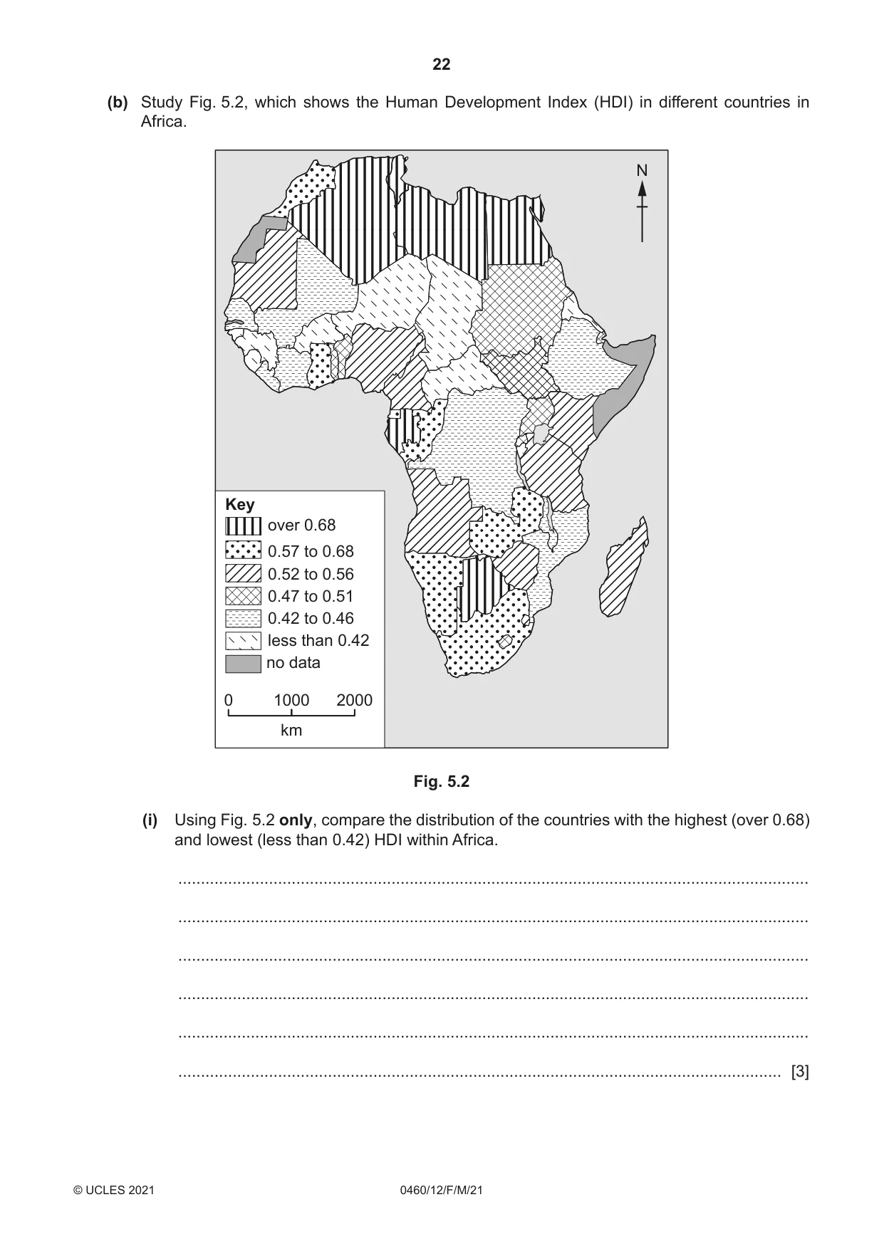 Cambridge IGCSE Geography 0460 2021 Feb/March Paper 1 · Variant 2 question paper, page 22 of 32