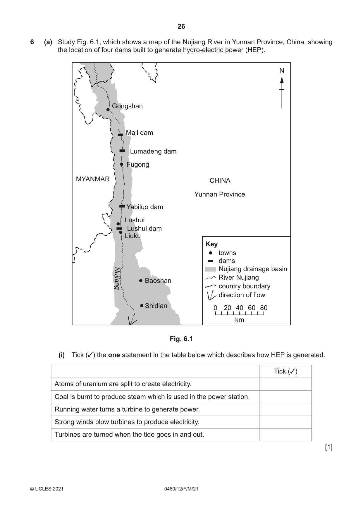 Cambridge IGCSE Geography 0460 2021 Feb/March Paper 1 · Variant 2 question paper, page 26 of 32