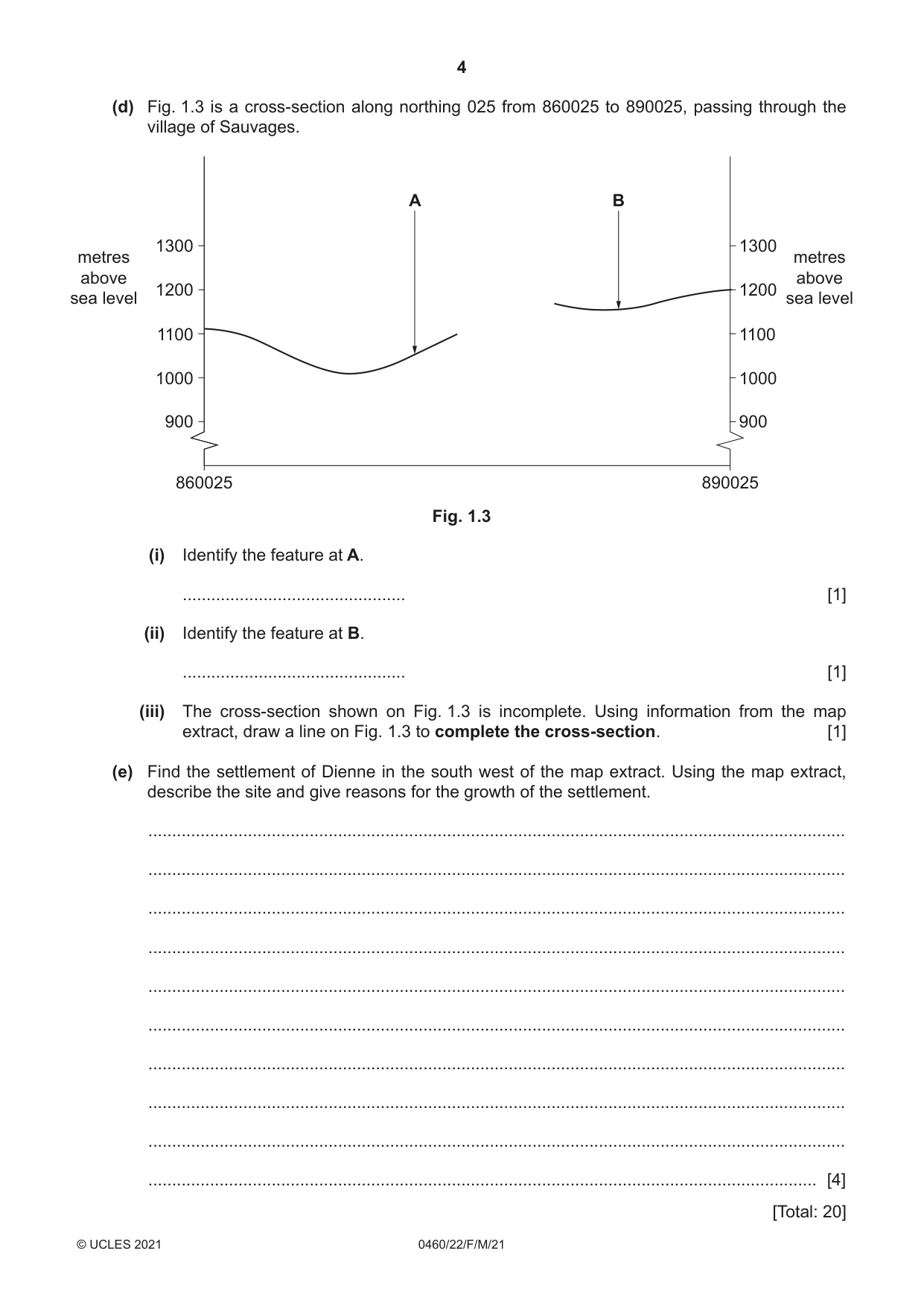 Cambridge IGCSE Geography 0460 2021 Feb/March Paper 2 · Variant 2 question paper, page 4 of 16