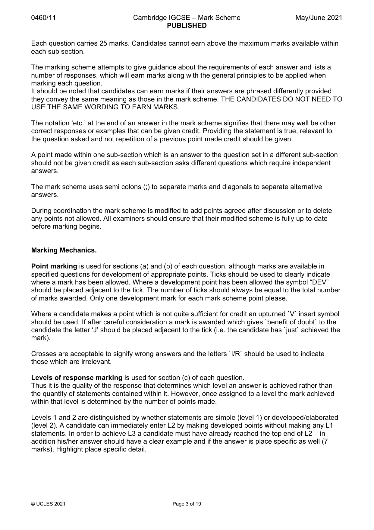 Mark scheme, page 3 of 19