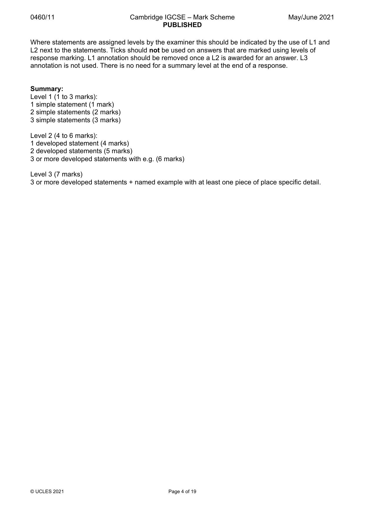 Mark scheme, page 4 of 19