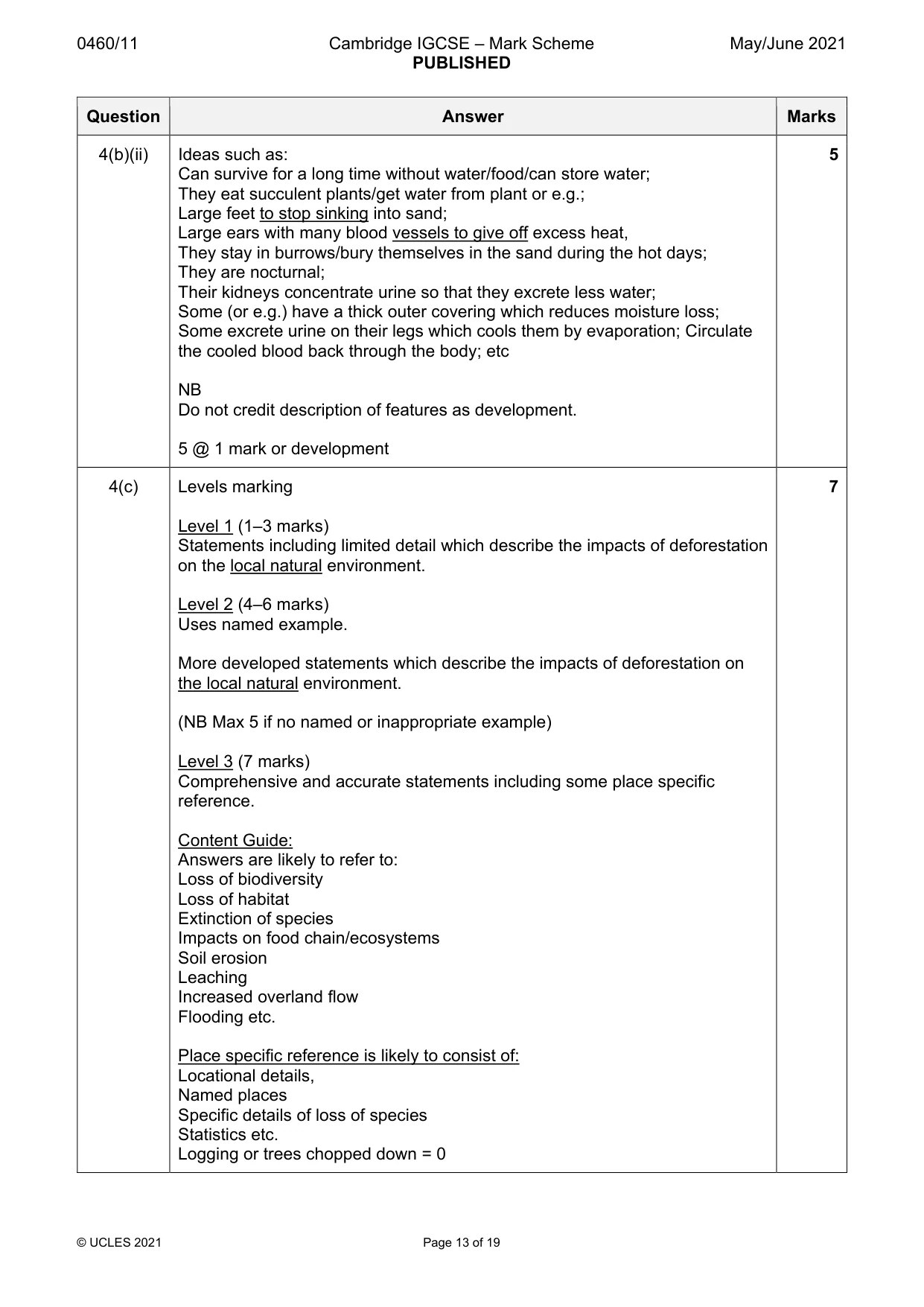 Mark scheme, page 13 of 19