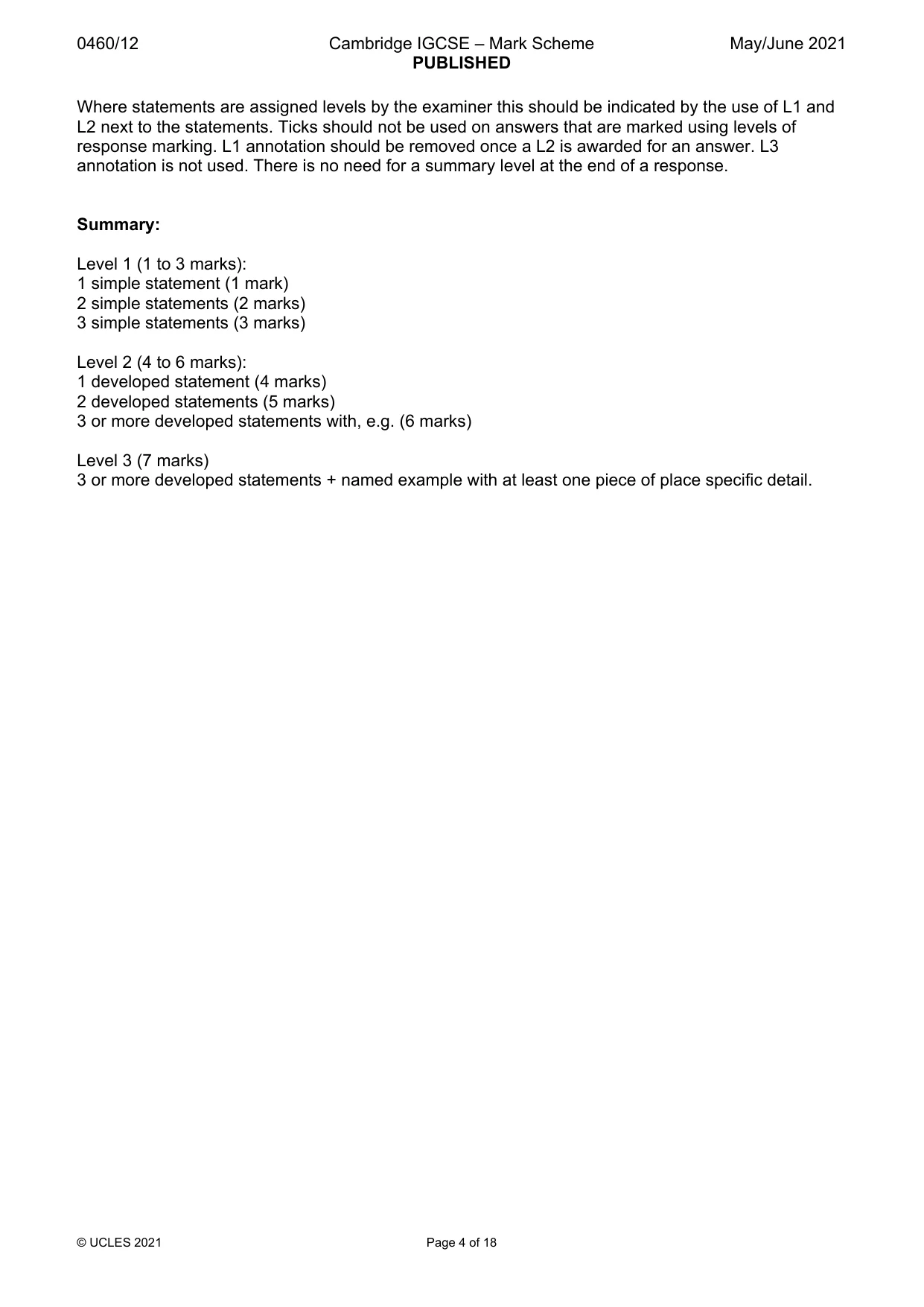 Mark scheme, page 4 of 18