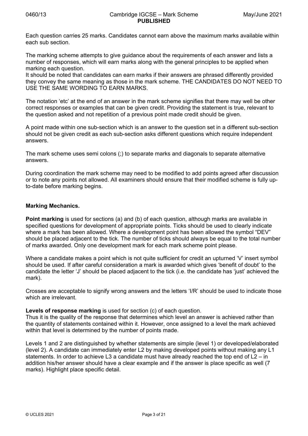 Mark scheme, page 3 of 21