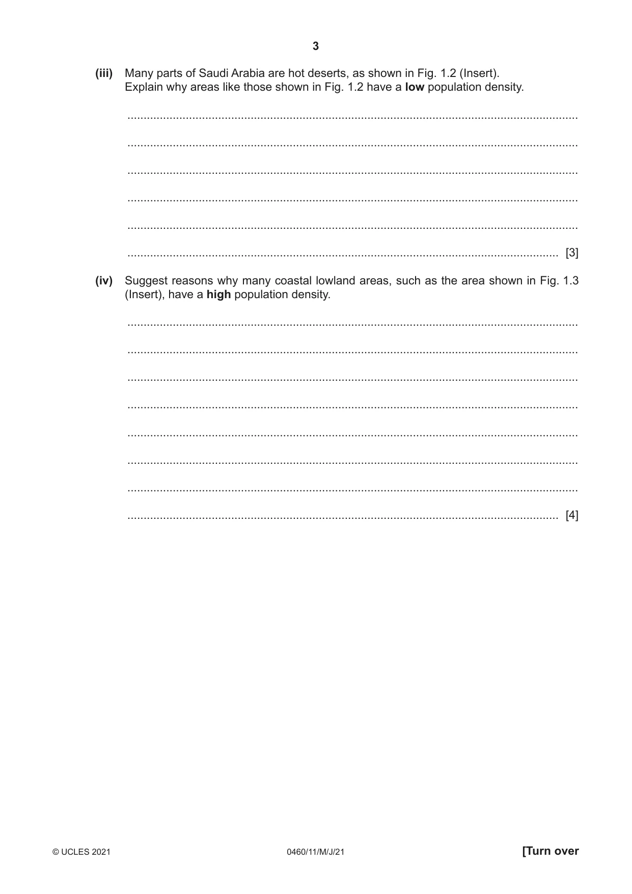 Cambridge IGCSE Geography 0460 2021 May/June Paper 1 · Variant 1 question paper, page 3 of 32
