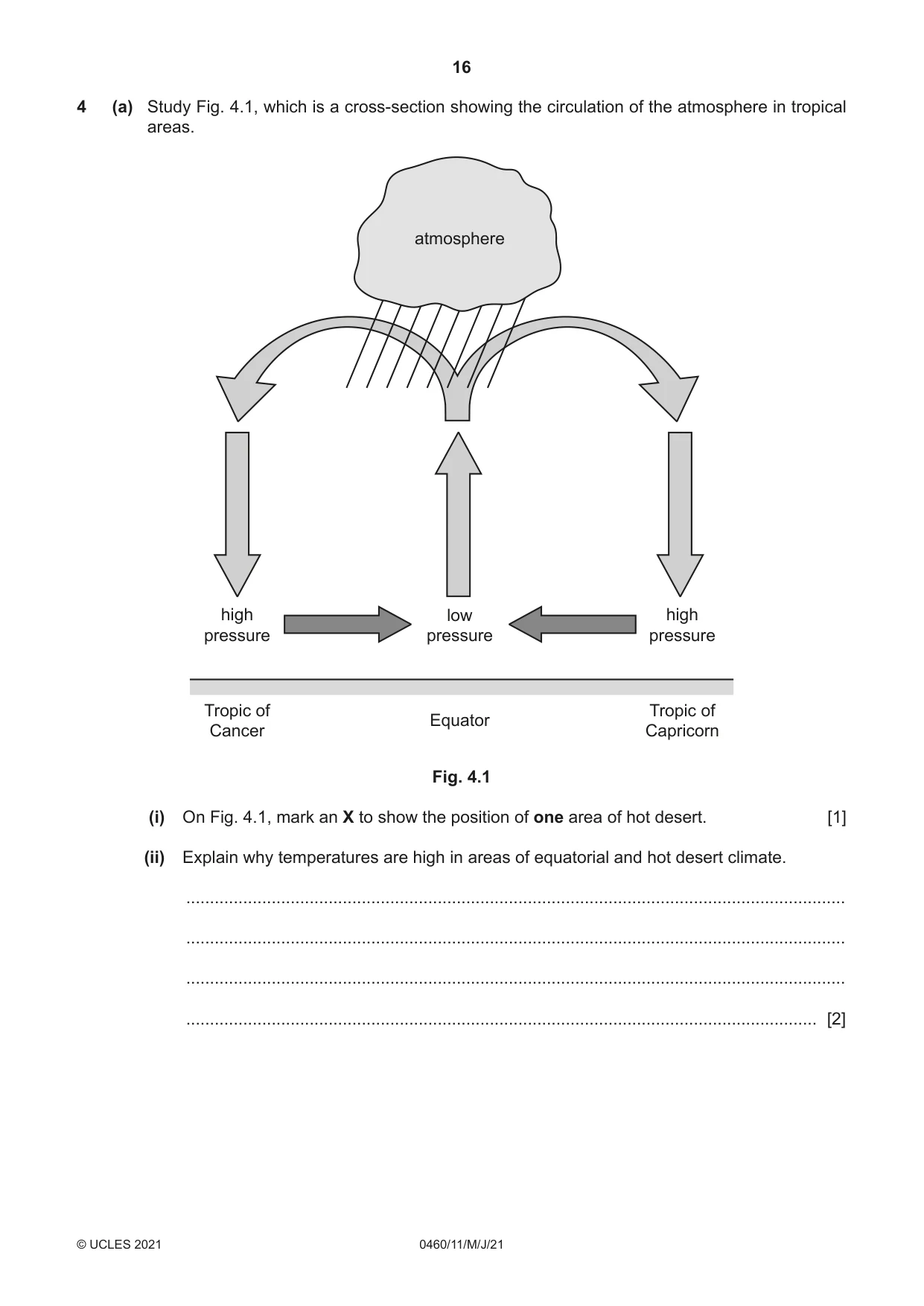 Cambridge IGCSE Geography 0460 2021 May/June Paper 1 · Variant 1 question paper, page 16 of 32