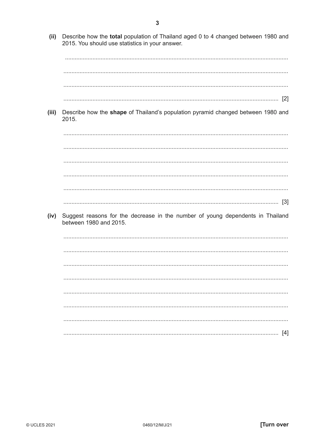 Cambridge IGCSE Geography 0460 2021 May/June Paper 1 · Variant 2 question paper, page 3 of 32