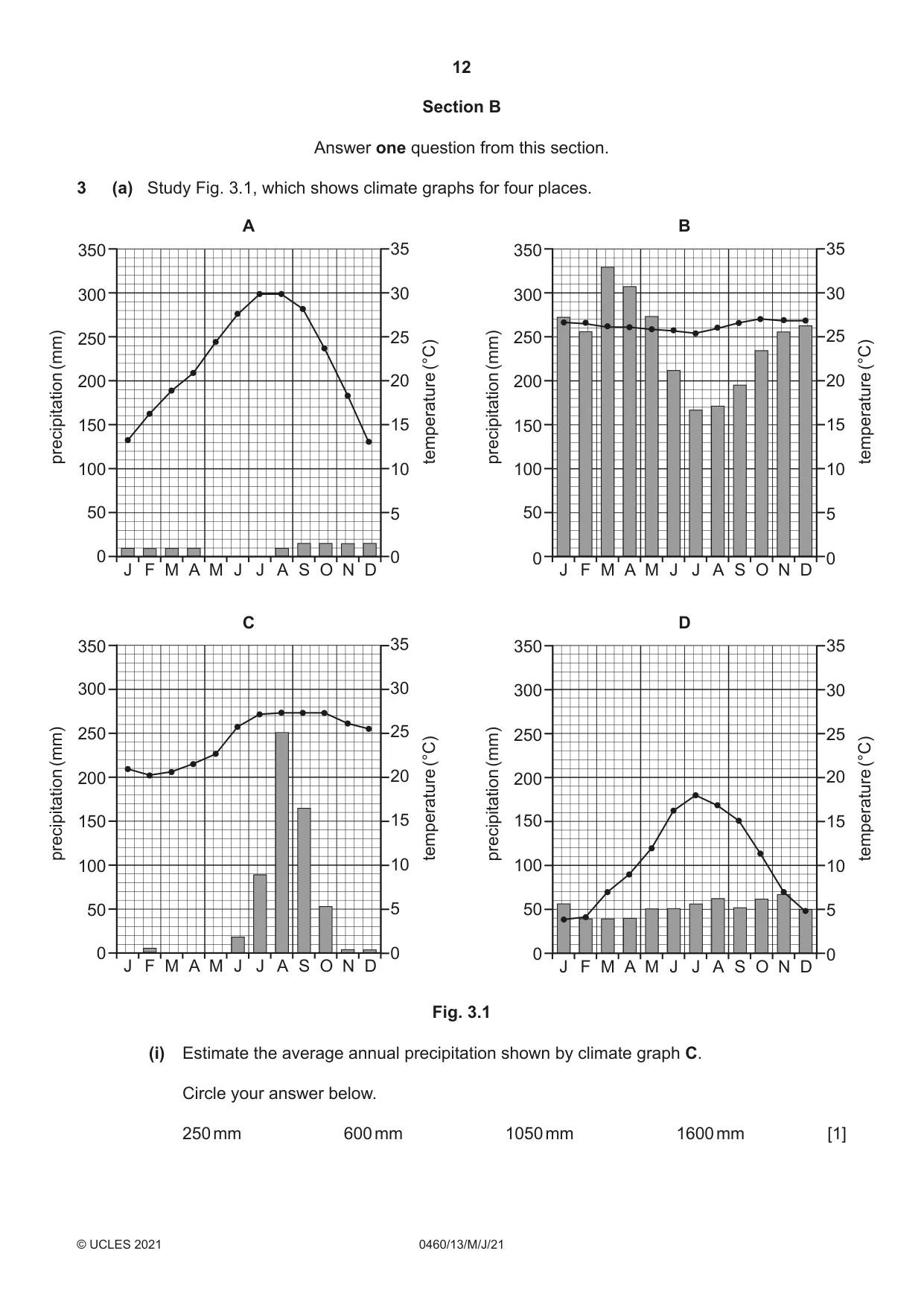 Cambridge IGCSE Geography 0460 2021 May/June Paper 1 · Variant 3 question paper, page 12 of 36