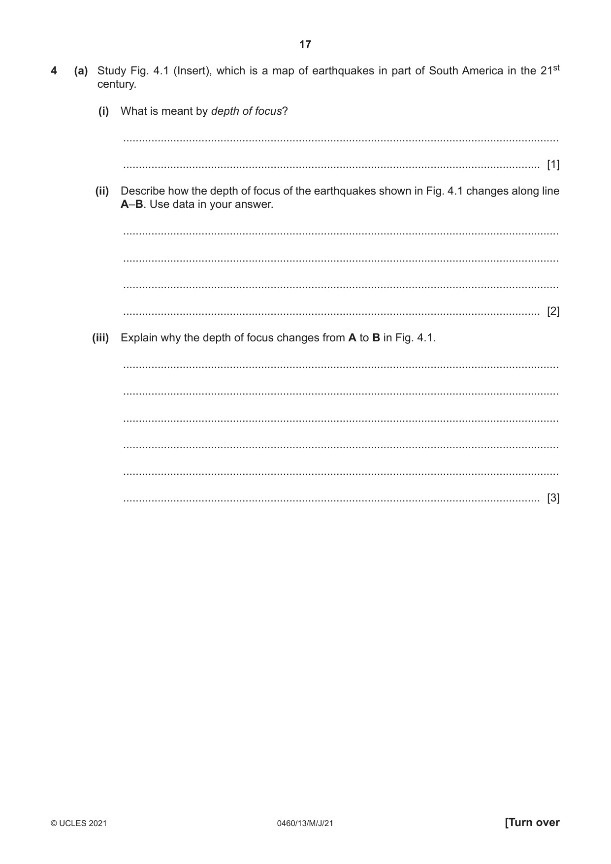 Cambridge IGCSE Geography 0460 2021 May/June Paper 1 · Variant 3 question paper, page 17 of 36