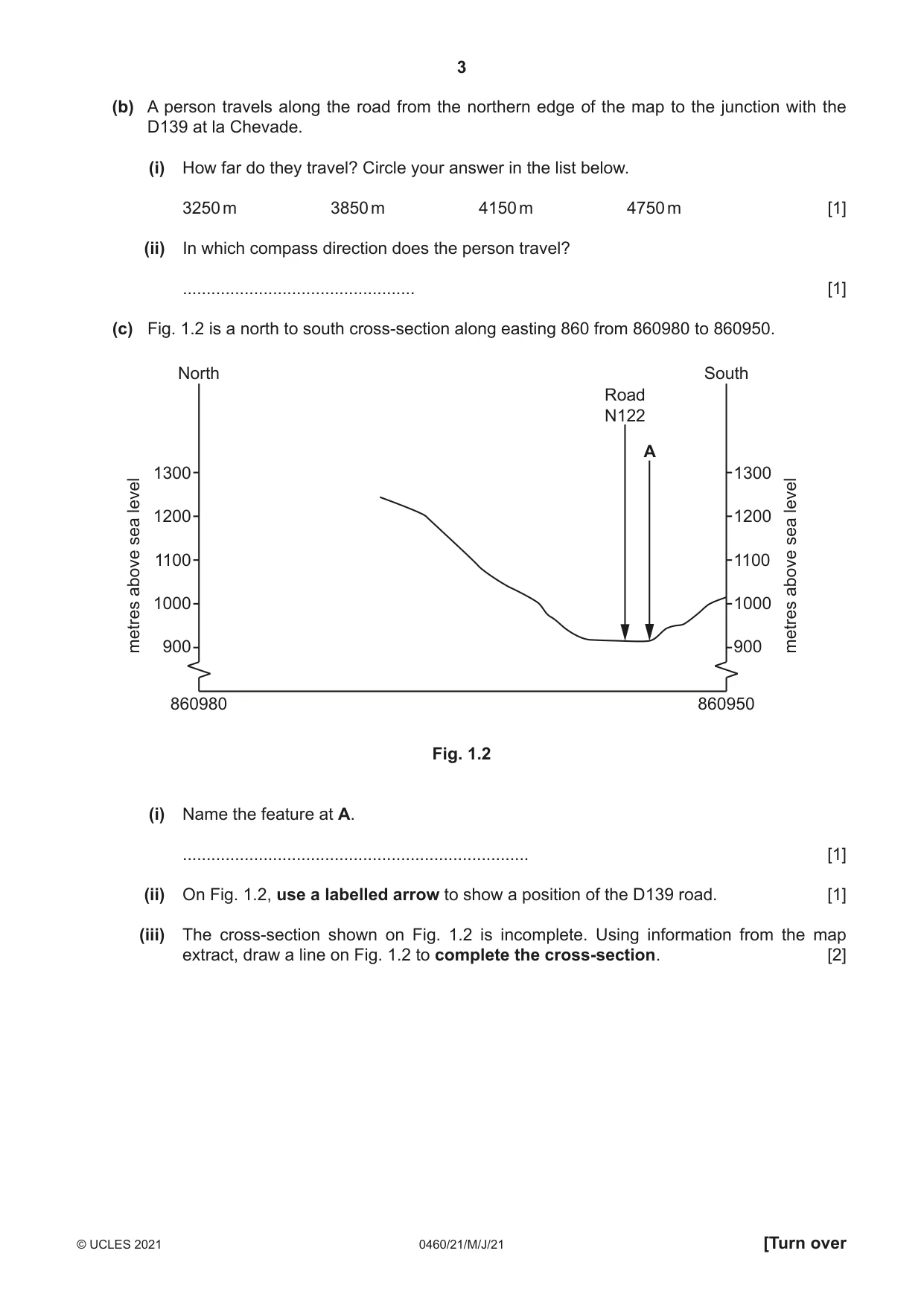 Cambridge IGCSE Geography 0460 2021 May/June Paper 2 · Variant 1 question paper, page 3 of 16