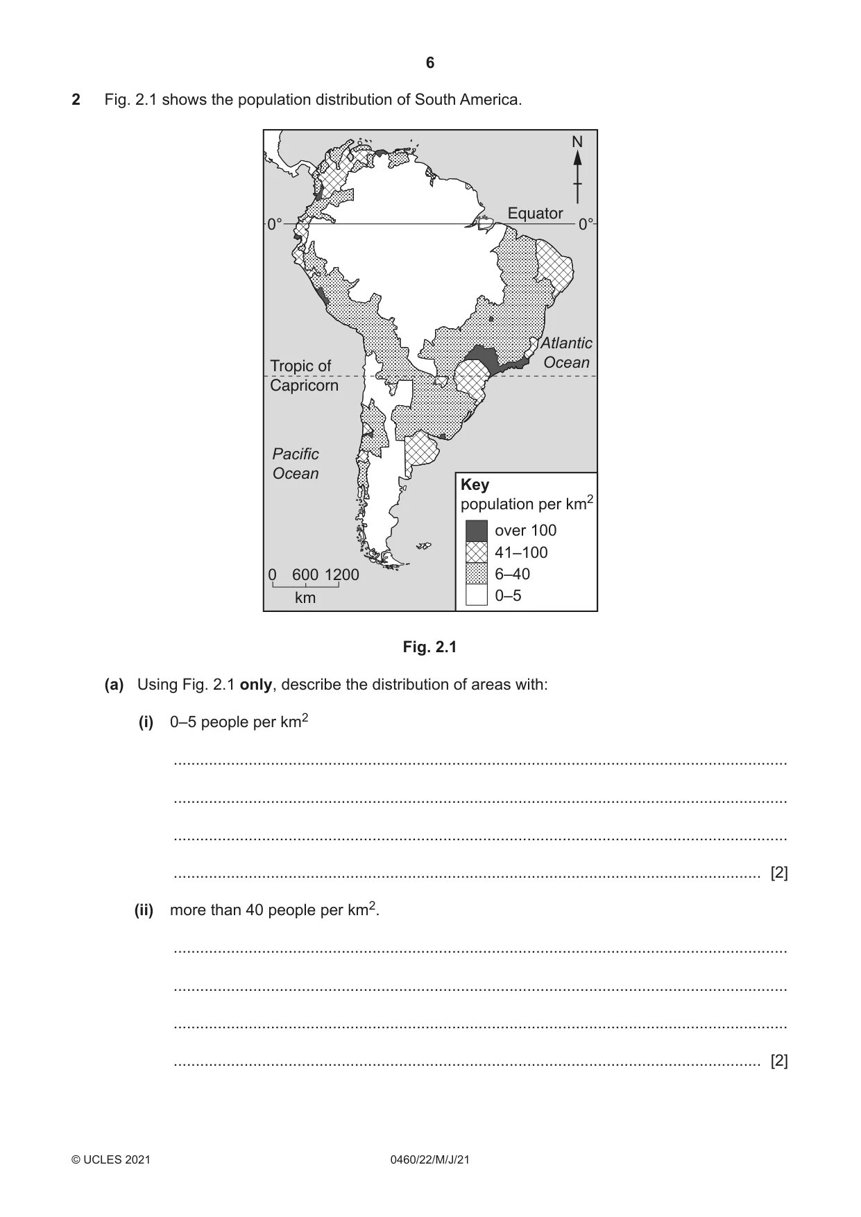 Cambridge IGCSE Geography 0460 2021 May/June Paper 2 · Variant 2 question paper, page 6 of 20