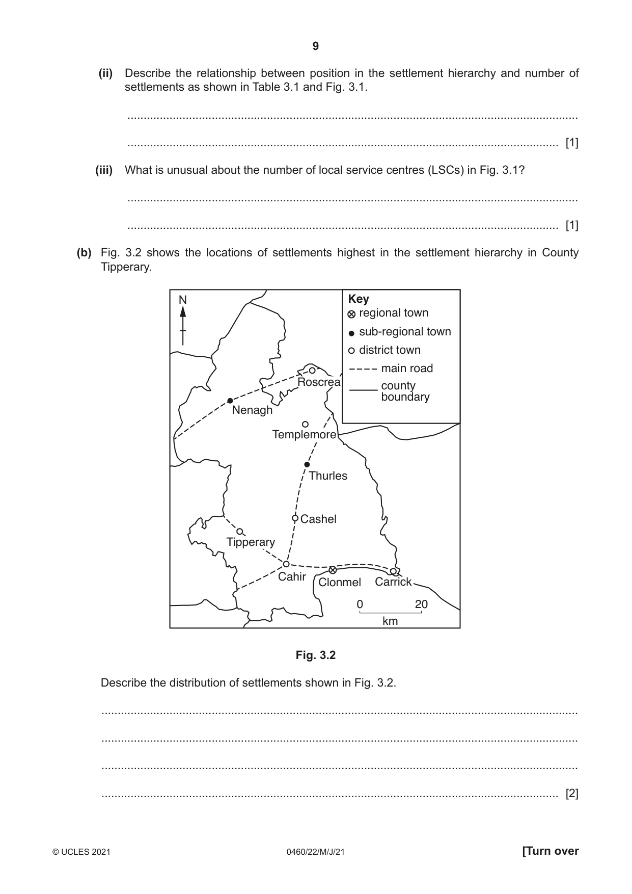 Cambridge IGCSE Geography 0460 2021 May/June Paper 2 · Variant 2 question paper, page 9 of 20