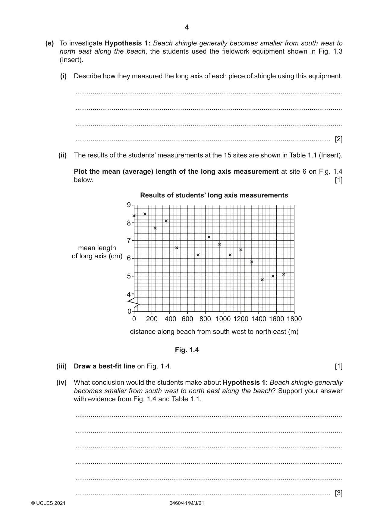Cambridge IGCSE Geography 0460 2021 May/June Paper 4 · Variant 1 question paper, page 4 of 16