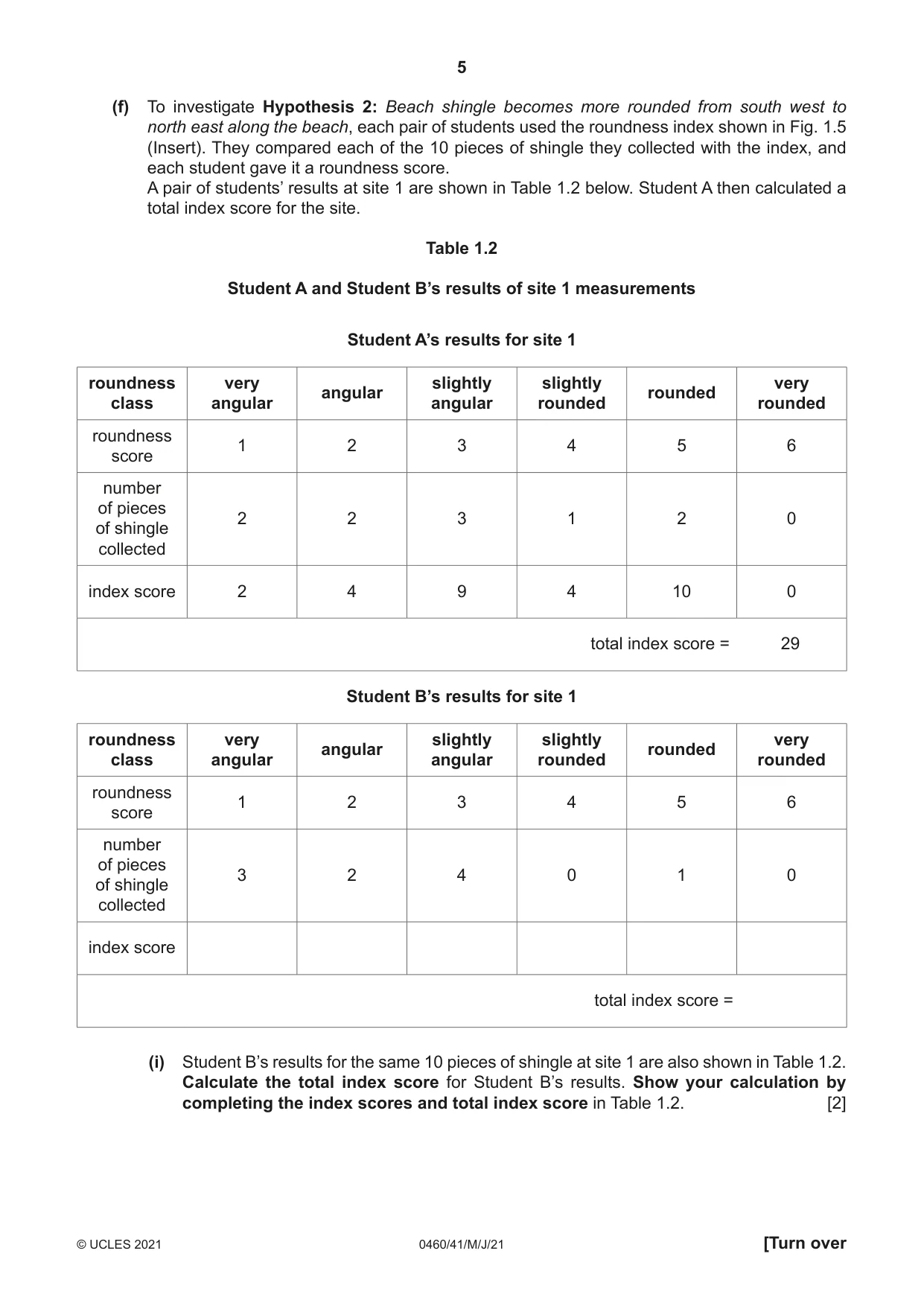 Cambridge IGCSE Geography 0460 2021 May/June Paper 4 · Variant 1 question paper, page 5 of 16