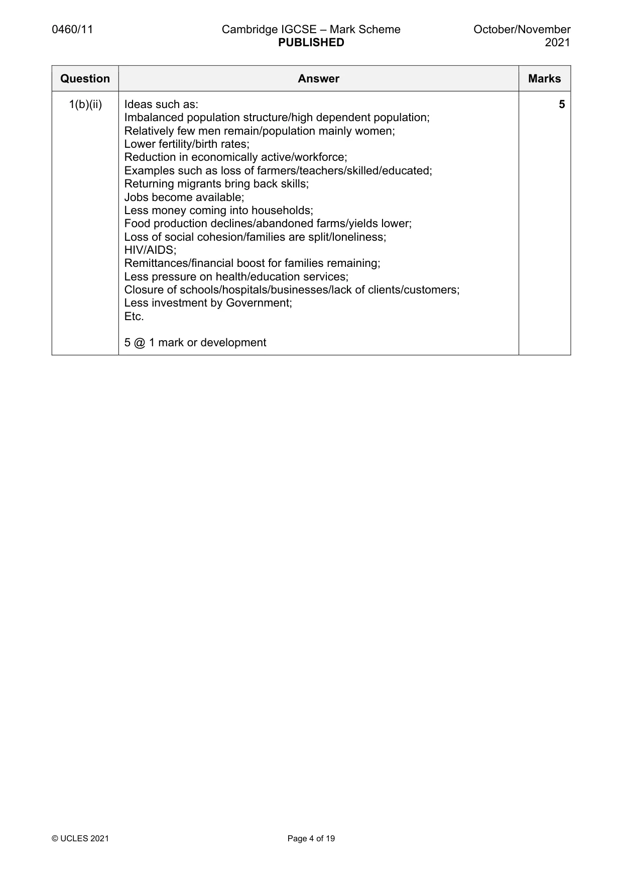 Mark scheme, page 4 of 19