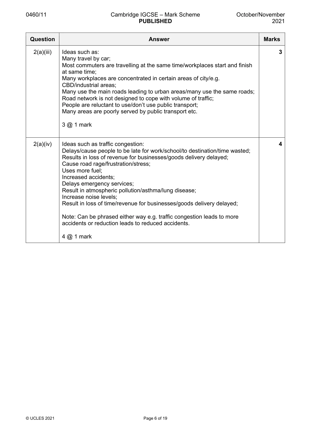 Mark scheme, page 6 of 19