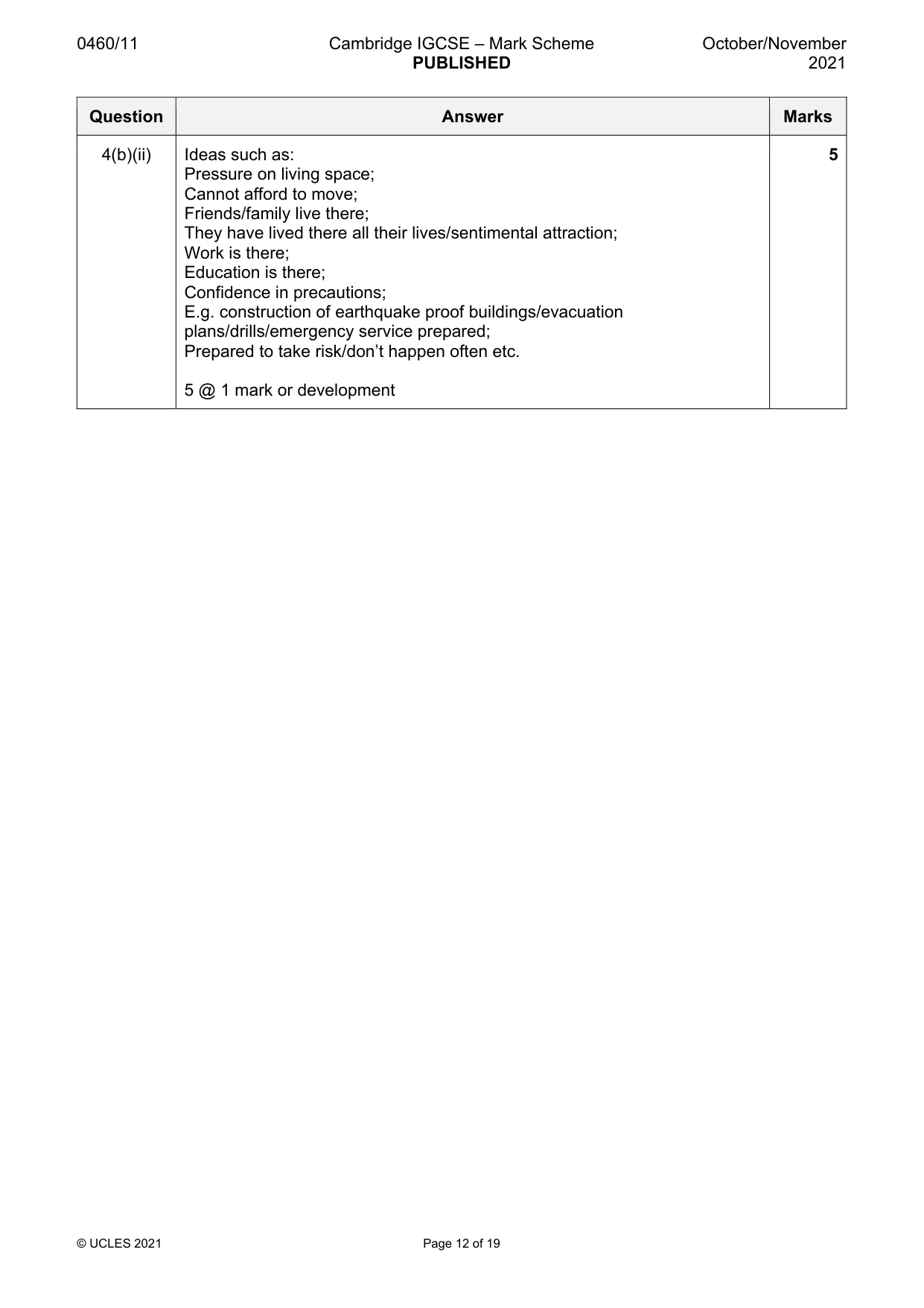 Mark scheme, page 12 of 19