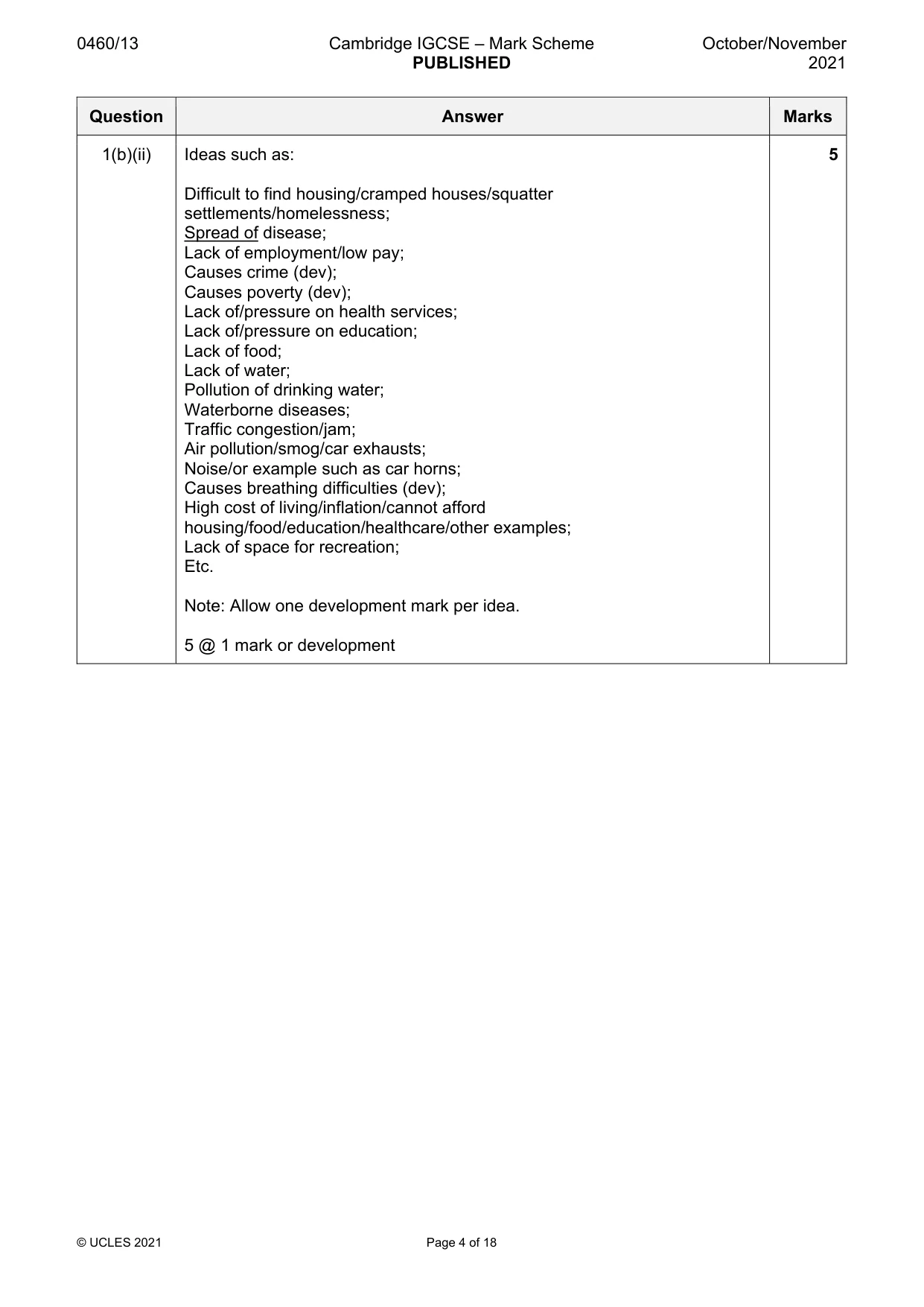 Mark scheme, page 4 of 18