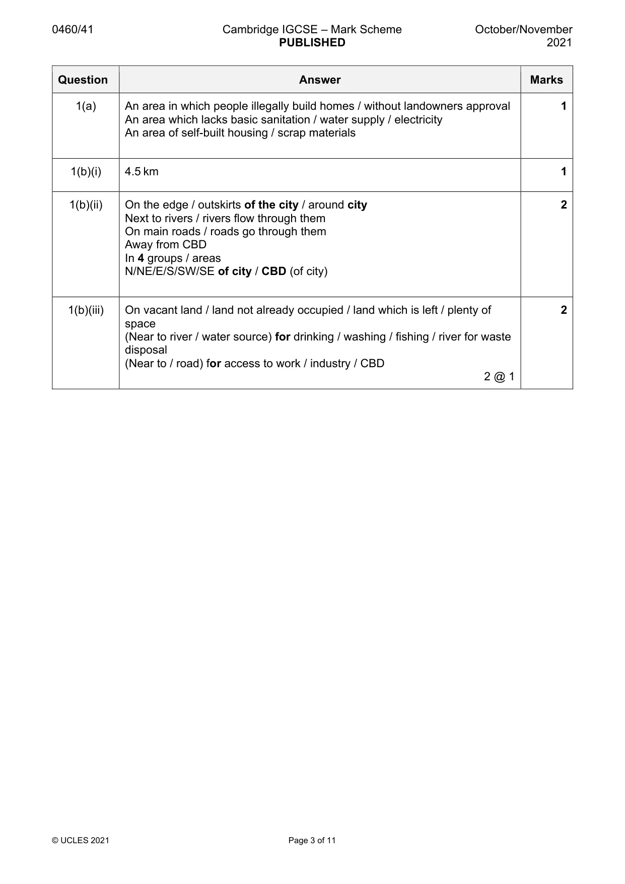 Mark scheme, page 3 of 11
