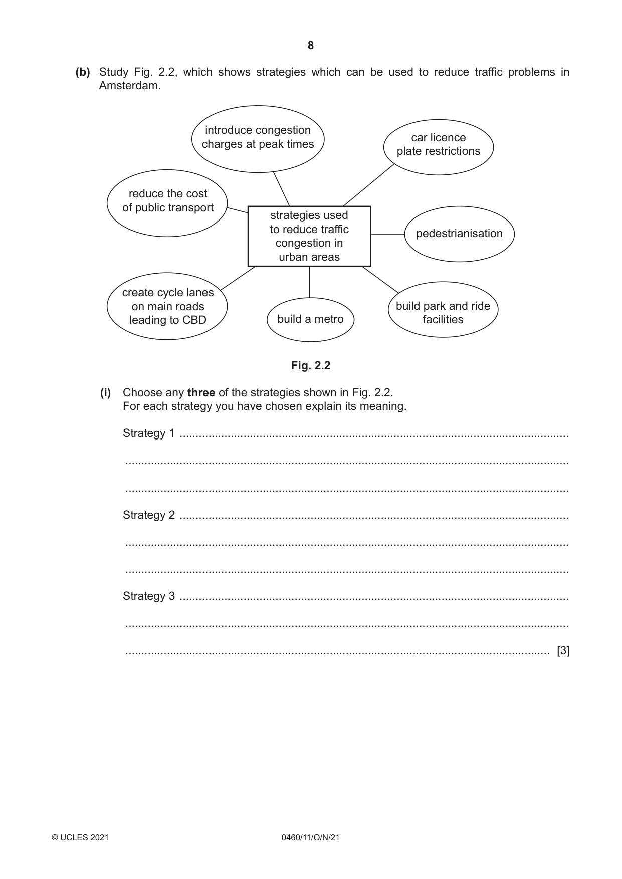 Cambridge IGCSE Geography 0460 2021 Oct/Nov Paper 1 · Variant 1 question paper, page 8 of 32