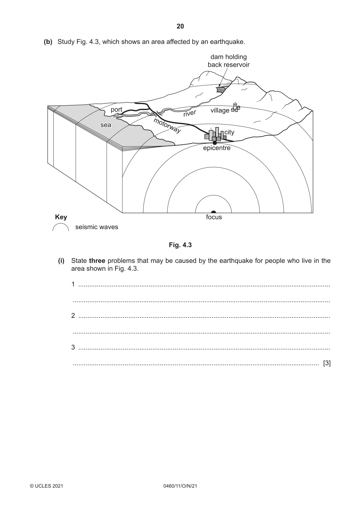 Cambridge IGCSE Geography 0460 2021 Oct/Nov Paper 1 · Variant 1 question paper, page 20 of 32