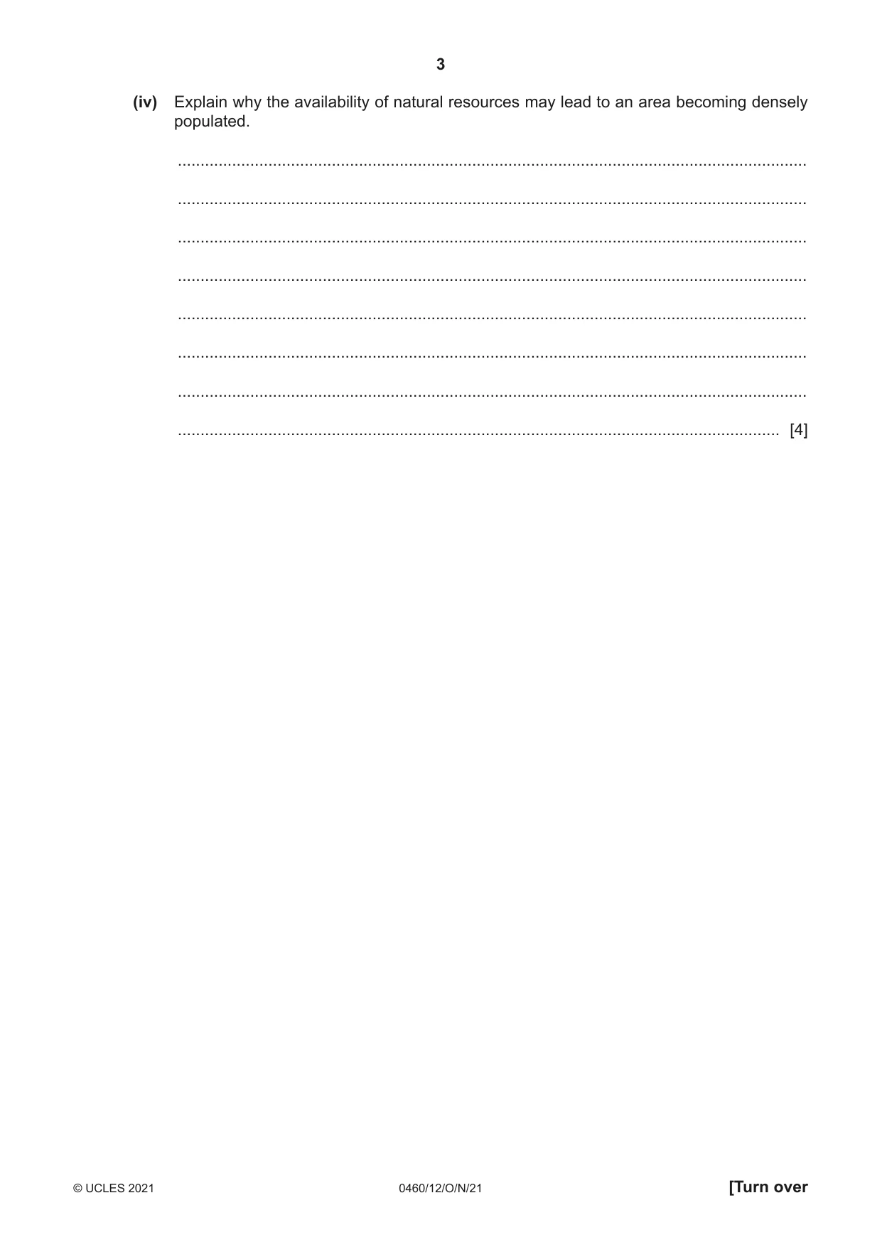 Cambridge IGCSE Geography 0460 2021 Oct/Nov Paper 1 · Variant 2 question paper, page 3 of 32