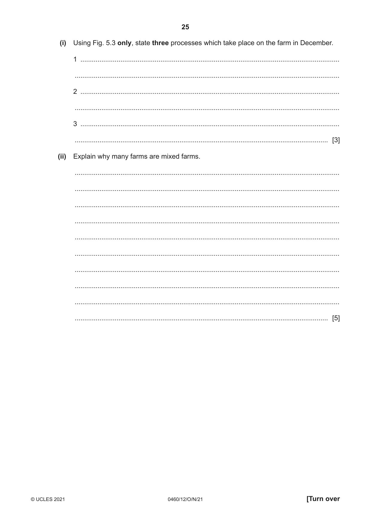 Cambridge IGCSE Geography 0460 2021 Oct/Nov Paper 1 · Variant 2 question paper, page 25 of 32
