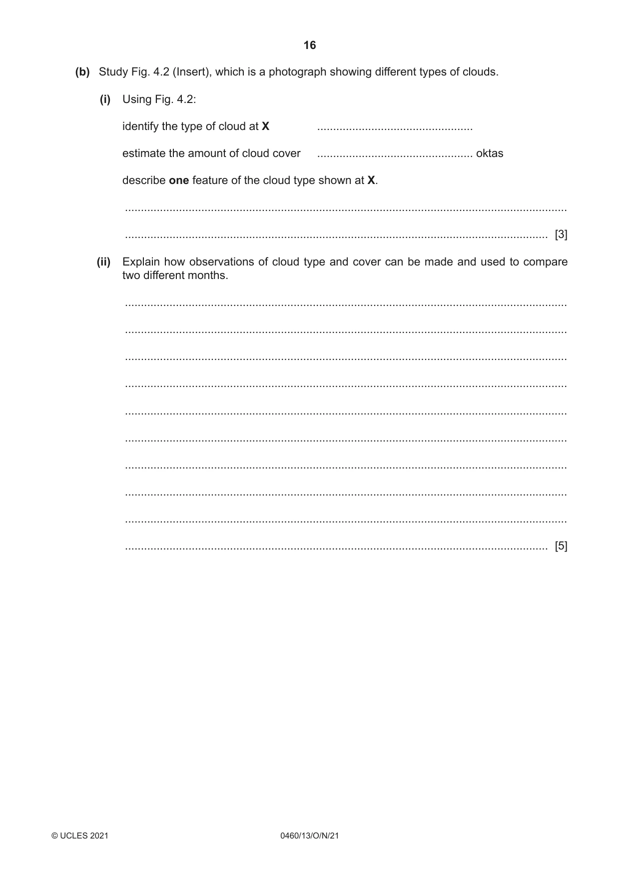 Cambridge IGCSE Geography 0460 2021 Oct/Nov Paper 1 · Variant 3 question paper, page 16 of 28
